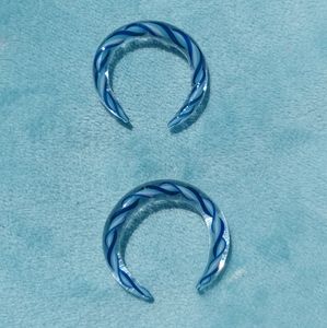 Glass Blown Horn Guages - size 6